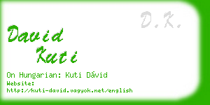 david kuti business card